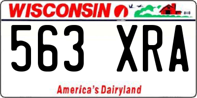 WI license plate 563XRA