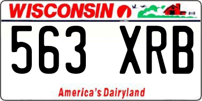 WI license plate 563XRB
