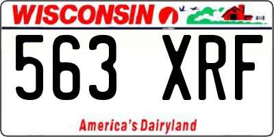 WI license plate 563XRF