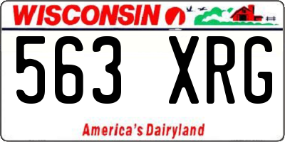 WI license plate 563XRG