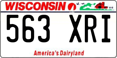 WI license plate 563XRI