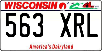 WI license plate 563XRL