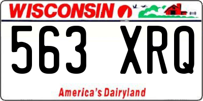 WI license plate 563XRQ