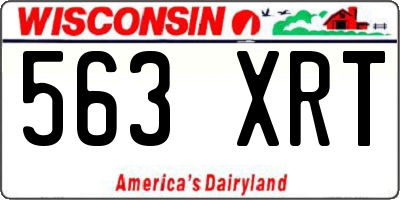 WI license plate 563XRT