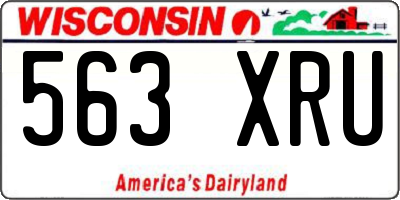 WI license plate 563XRU