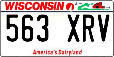 WI license plate 563XRV