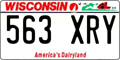 WI license plate 563XRY