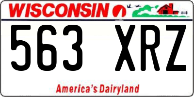 WI license plate 563XRZ