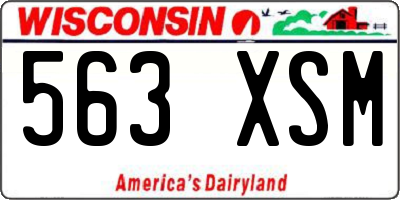 WI license plate 563XSM