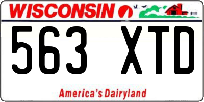 WI license plate 563XTD
