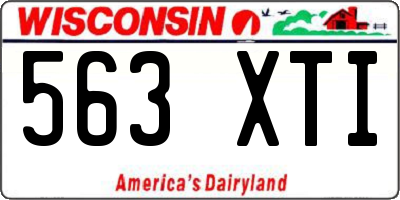 WI license plate 563XTI