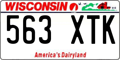 WI license plate 563XTK