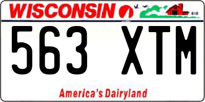 WI license plate 563XTM