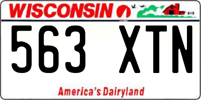 WI license plate 563XTN