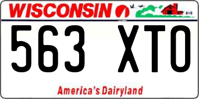 WI license plate 563XTO