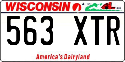 WI license plate 563XTR