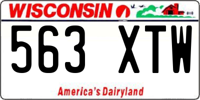WI license plate 563XTW