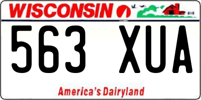 WI license plate 563XUA