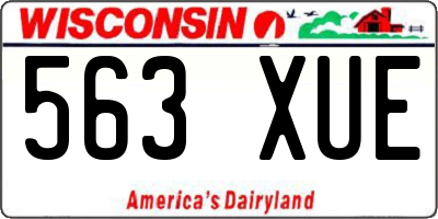 WI license plate 563XUE
