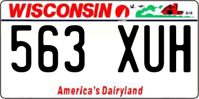 WI license plate 563XUH