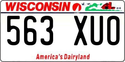 WI license plate 563XUO