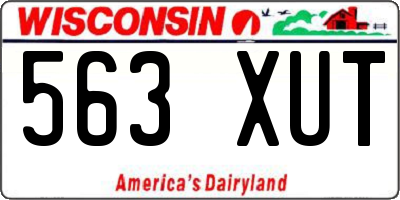 WI license plate 563XUT