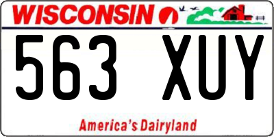 WI license plate 563XUY