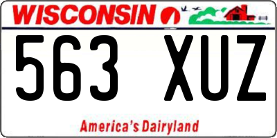 WI license plate 563XUZ