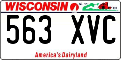 WI license plate 563XVC
