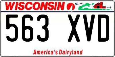 WI license plate 563XVD