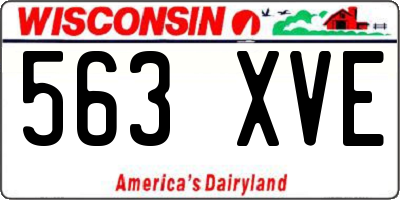WI license plate 563XVE