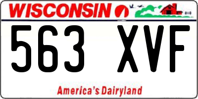 WI license plate 563XVF