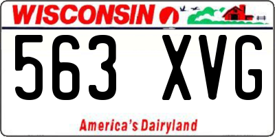 WI license plate 563XVG