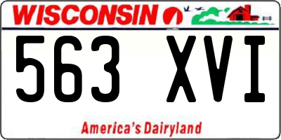 WI license plate 563XVI