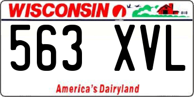 WI license plate 563XVL