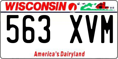 WI license plate 563XVM