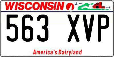 WI license plate 563XVP
