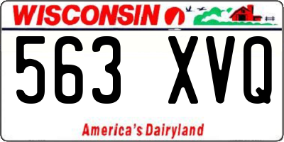 WI license plate 563XVQ