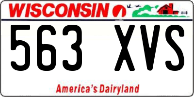 WI license plate 563XVS