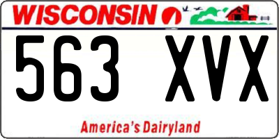WI license plate 563XVX