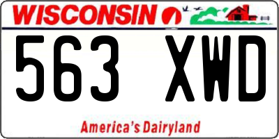 WI license plate 563XWD