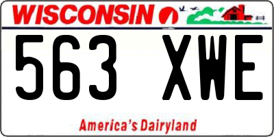 WI license plate 563XWE