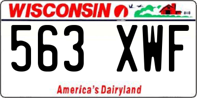 WI license plate 563XWF