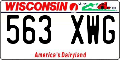 WI license plate 563XWG