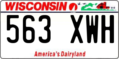WI license plate 563XWH