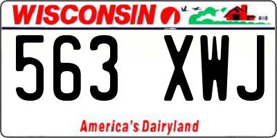 WI license plate 563XWJ