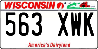 WI license plate 563XWK