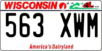 WI license plate 563XWM