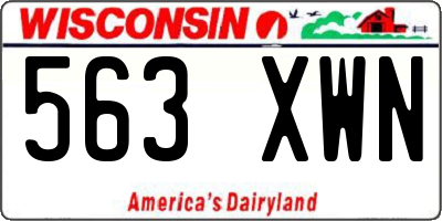 WI license plate 563XWN