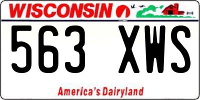 WI license plate 563XWS